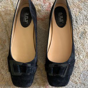 Black Suede Flats Size 7M